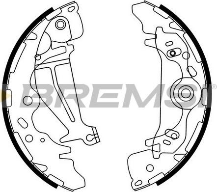 Bremsi GF0746 - Комплект тормозных колодок, барабанные autodnr.net