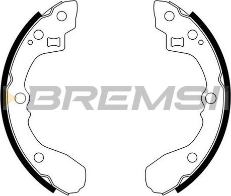 Bremsi GF0760 - Комплект гальм, барабанний механізм autocars.com.ua