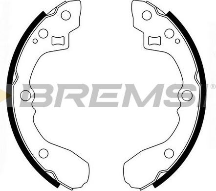 Bremsi GF0761 - Комплект гальм, барабанний механізм autocars.com.ua