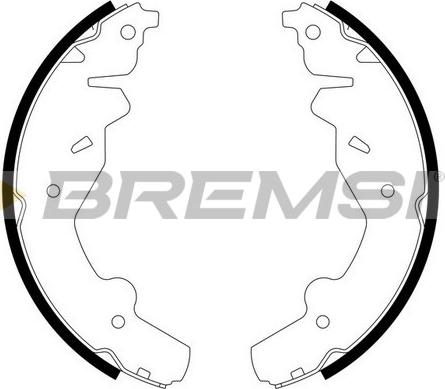 Bremsi GF0763 - Комплект гальм, барабанний механізм autocars.com.ua