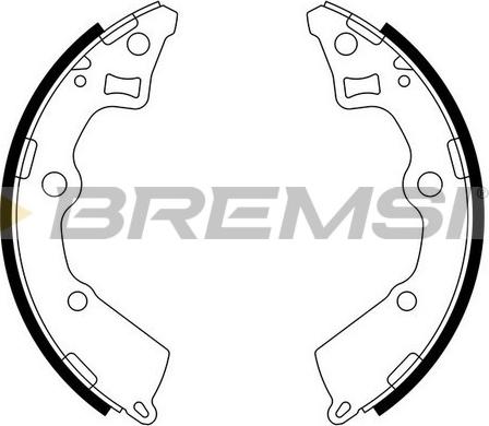Bremsi GF0767 - Комплект гальм, барабанний механізм autocars.com.ua