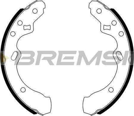 Bremsi GF0776 - Комплект гальм, барабанний механізм autocars.com.ua