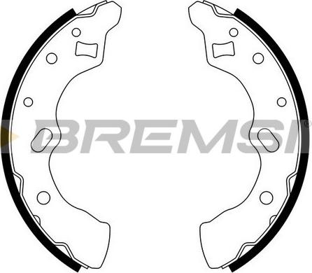Bremsi GF0790 - Комплект гальм, барабанний механізм autocars.com.ua