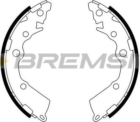 Bremsi GF0805 - Комплект гальм, барабанний механізм autocars.com.ua