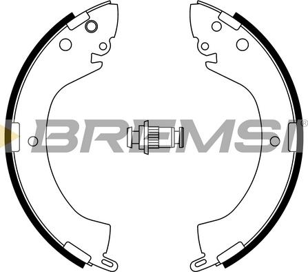 Bremsi GF0813A - Комплект тормозных колодок, барабанные autodnr.net