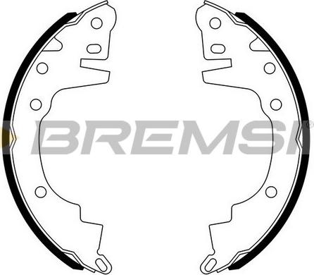 Bremsi GF0814 - Комплект гальм, барабанний механізм autocars.com.ua