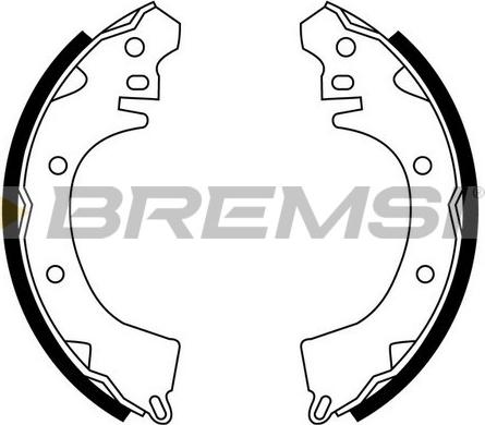 Bremsi GF0815 - Комплект гальм, барабанний механізм autocars.com.ua
