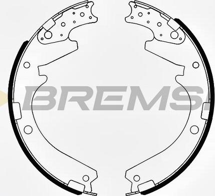 Bremsi GF0816 - Комплект гальм, барабанний механізм autocars.com.ua