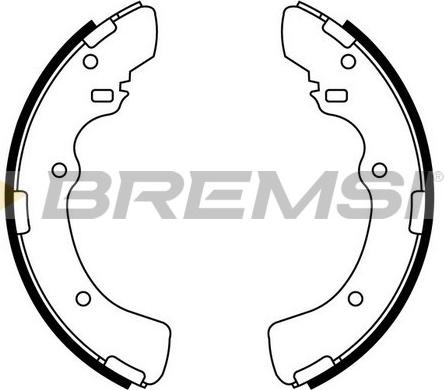 Bremsi GF0819 - Комплект гальм, барабанний механізм autocars.com.ua