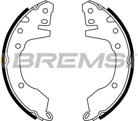 Bremsi GF0820 - Комплект гальм, барабанний механізм autocars.com.ua