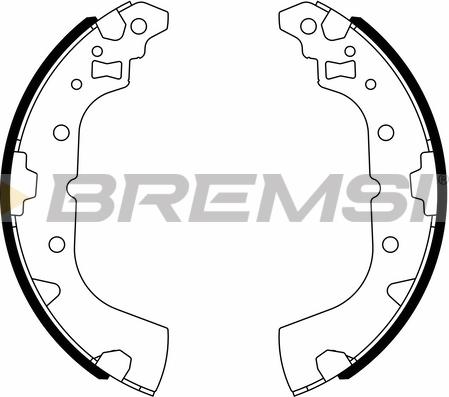 Bremsi GF0836 - Комплект тормозных колодок, барабанные autodnr.net
