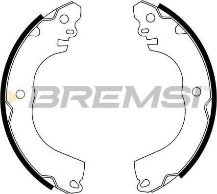 Bremsi GF0844 - Комплект тормозных колодок, барабанные autodnr.net