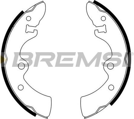 Bremsi GF0846 - Комплект гальм, барабанний механізм autocars.com.ua