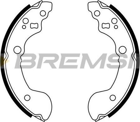 Bremsi GF0860 - Комплект гальм, барабанний механізм autocars.com.ua