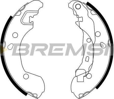 Bremsi GF0862 - Комплект гальм, барабанний механізм autocars.com.ua