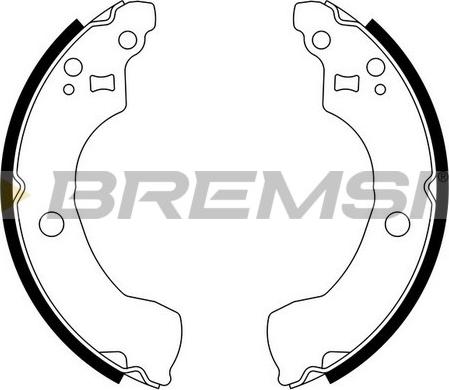 Bremsi GF0867 - Комплект гальм, барабанний механізм autocars.com.ua