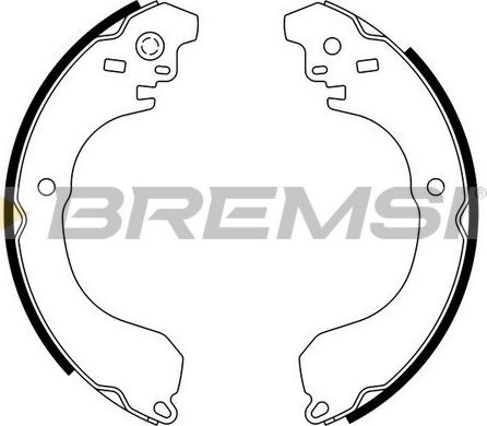Bremsi GF0871 - Комплект гальм, барабанний механізм autocars.com.ua
