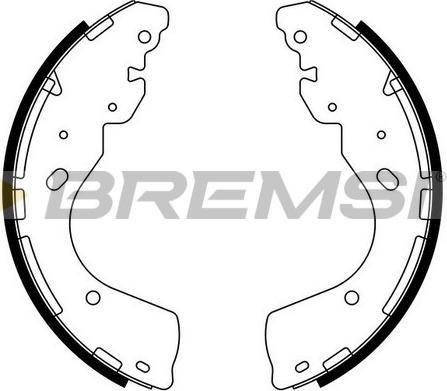 Bremsi GF0877 - Комплект гальм, барабанний механізм autocars.com.ua