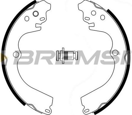 Bremsi GF0884 - Комплект гальм, барабанний механізм autocars.com.ua