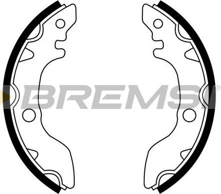 Bremsi GF0887 - Комплект гальм, барабанний механізм autocars.com.ua