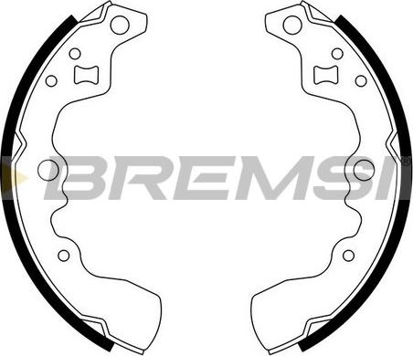 Bremsi GF0901 - Комплект гальм, барабанний механізм autocars.com.ua