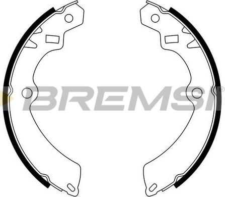Bremsi GF0902 - Комплект гальм, барабанний механізм autocars.com.ua
