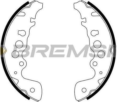 Bremsi GF0913 - Комплект гальм, барабанний механізм autocars.com.ua