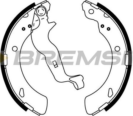 Bremsi GF0922 - Комплект гальм, барабанний механізм autocars.com.ua