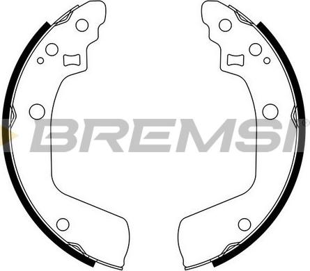 Bremsi GF0927 - Комплект гальм, барабанний механізм autocars.com.ua
