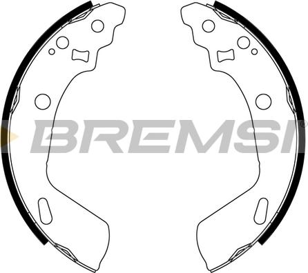 Bremsi GF0928 - Комплект гальм, барабанний механізм autocars.com.ua