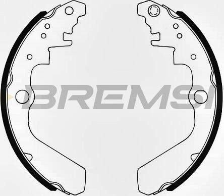 Bremsi GF0929 - Комплект гальм, барабанний механізм autocars.com.ua