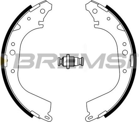 Bremsi GF0937A - Комплект гальм, барабанний механізм autocars.com.ua