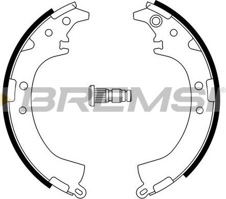 Bremsi GF0948 - Комплект гальм, барабанний механізм autocars.com.ua