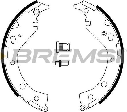Bremsi GF0954 - Комплект гальм, барабанний механізм autocars.com.ua