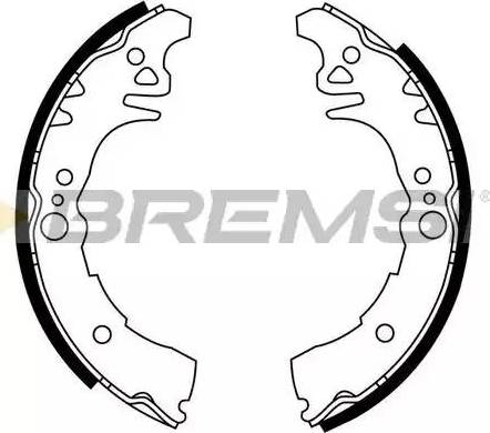 Bremsi GF0957 - Комплект гальм, барабанний механізм autocars.com.ua