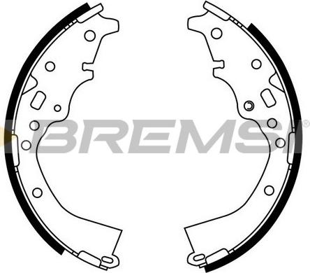 Bremsi GF0959 - Комплект гальм, барабанний механізм autocars.com.ua