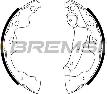 Bremsi GF0961 - Комплект гальм, барабанний механізм autocars.com.ua