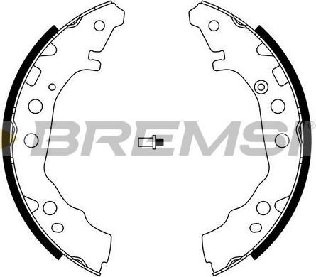Bremsi GF0985 - Комплект гальм, барабанний механізм autocars.com.ua