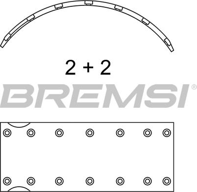 Bremsi GF0994 - Комплект гальм, барабанний механізм autocars.com.ua