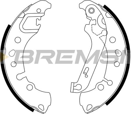 Bremsi GF1115 - Комплект гальм, барабанний механізм autocars.com.ua