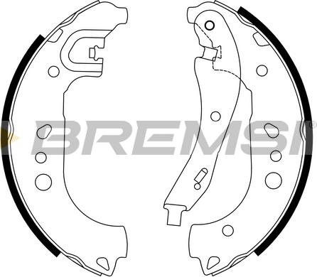 Bremsi GF1116 - Комплект гальм, барабанний механізм autocars.com.ua