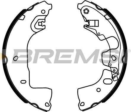 Bremsi GF1121 - Комплект гальм, барабанний механізм autocars.com.ua