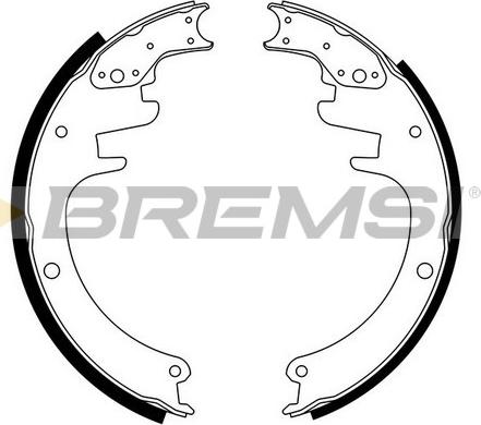 Bremsi GF4451 - Комплект гальм, барабанний механізм autocars.com.ua