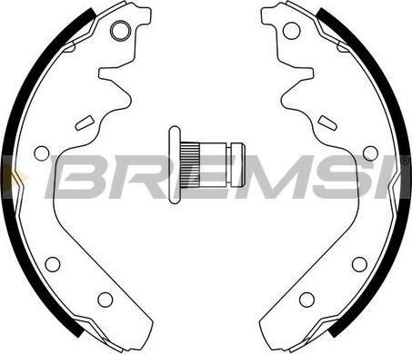 Bremsi GF4519 - Комплект тормозных колодок, барабанные autodnr.net