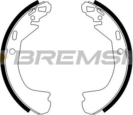 Bremsi GF4636 - Комплект гальм, барабанний механізм autocars.com.ua