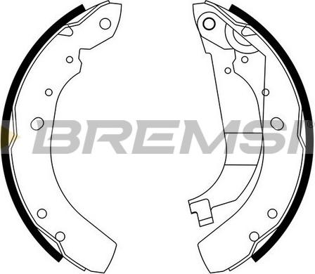 Bremsi GF4657 - Комплект гальм, барабанний механізм autocars.com.ua