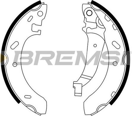 Bremsi GF4698 - Комплект тормозных колодок, барабанные autodnr.net