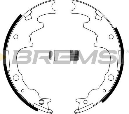 Bremsi GF4704 - Комплект гальм, барабанний механізм autocars.com.ua