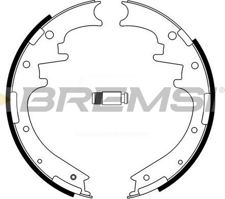 Bremsi GF4705 - Комплект гальм, барабанний механізм autocars.com.ua