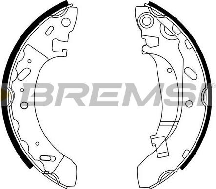 Bremsi GF4716 - Комплект тормозных колодок, барабанные autodnr.net